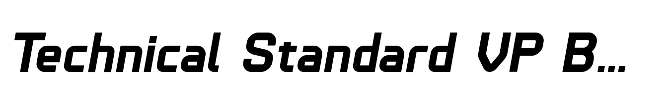 Technical Standard VP Bold Oblique